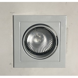 Corp de iluminat patrat D51mm Alb